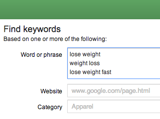 External Keyword Tool