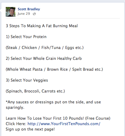 Facebook Status Update