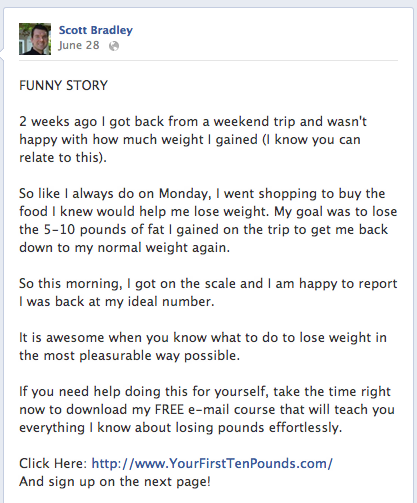 Facebook Status Update